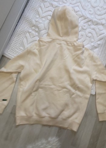 Bej Kapüşonlu Salaş Kadın Sweatshirt - Görsel 3