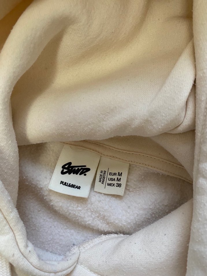 Bej Kapüşonlu Salaş Kadın Sweatshirt - Görsel 2