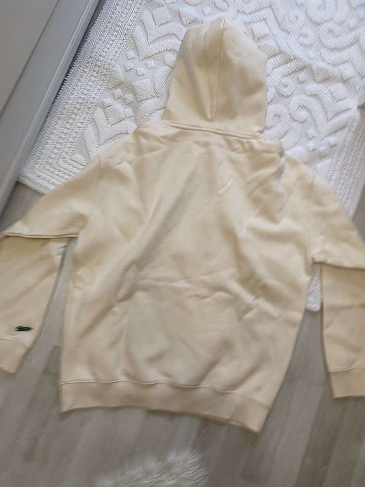 Bej Kapüşonlu Salaş Kadın Sweatshirt - Görsel 3