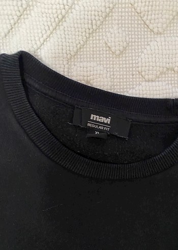 Mavi Siyah Kadın Süet Sweatshirt - Görsel 2