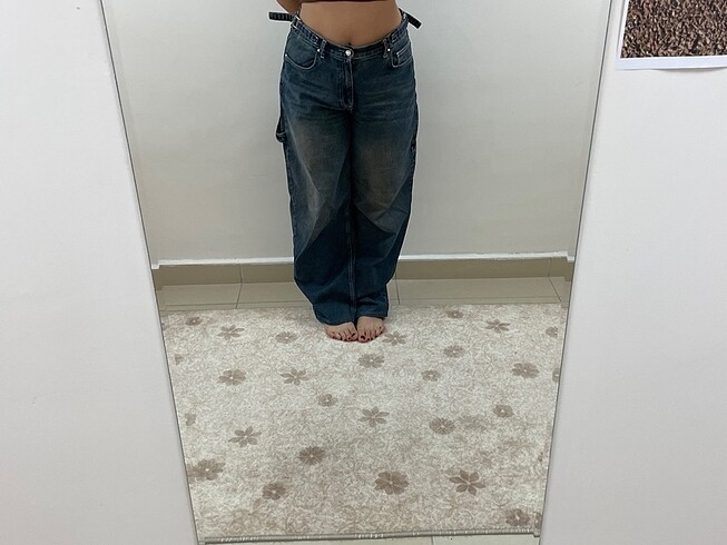 l Beden lacivert Renk baggy jean