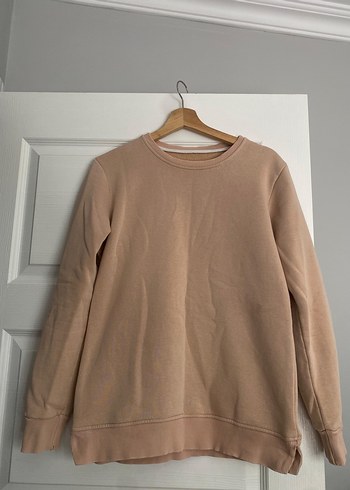 Bej Erkek Sweatshirt, Uzun Kollu, Salaş