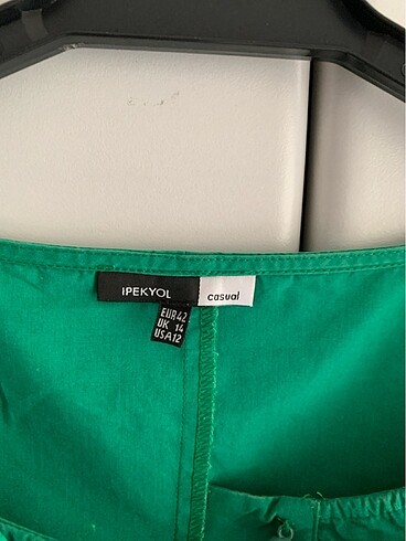 ipekyol İpekyol marka pamuklu yeşil 42 beden çok şık