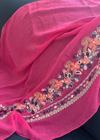 Pembe Kadın Etnik Pareo-Şal - Görsel 2