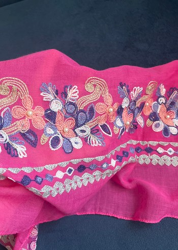 Pembe Kadın Etnik Pareo-Şal - Görsel 3