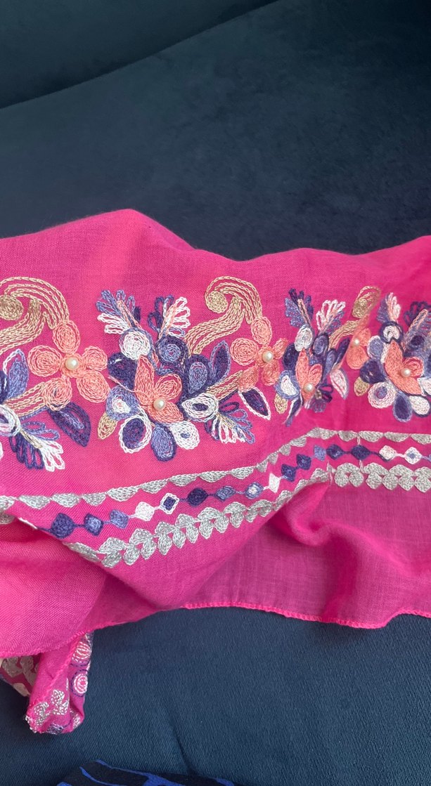 Pembe Kadın Etnik Pareo-Şal - Görsel 3