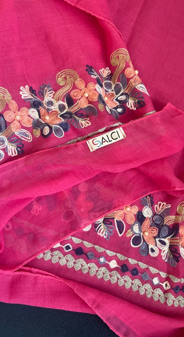 Pembe Kadın Etnik Pareo-Şal - Görsel 5