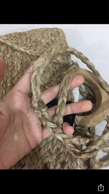 Beden camel Renk mango bej hasır jüt çanta