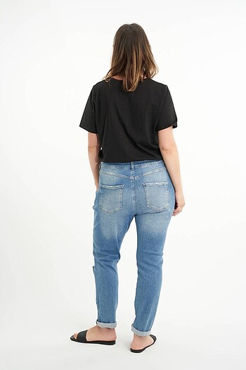 52 Beden buyuk beden mom jean