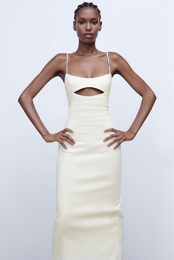 Zara zara midi boy keten elbise