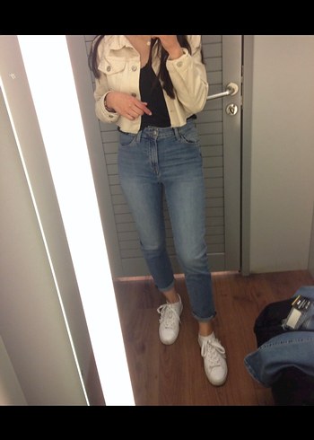 Mavi Yüksek Bel Skinny Jean