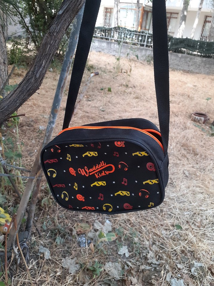 Renkli Baskılı Siyah beslenme  Çanta - Görsel 2