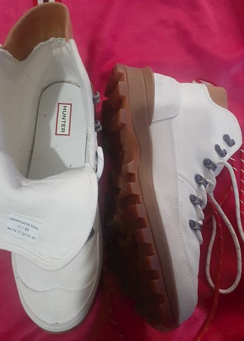 Beyaz Bağcıklı Erkek Kauçuk Bot  HUNTER MARKA - Görsel 5