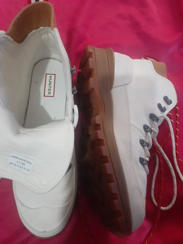 Beyaz Bağcıklı Erkek Kauçuk Bot  HUNTER MARKA - Görsel 5