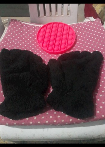 Kürklü Pembe Goth Kadın Eldivenleri - Görsel 3