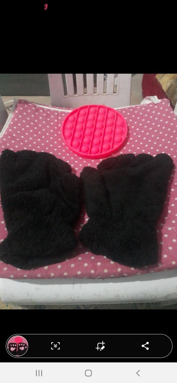 Kürklü Pembe Goth Kadın Eldivenleri - Görsel 3