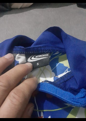 Çiçek Desenli Mavi plaj  kiyafeti - Görsel 6