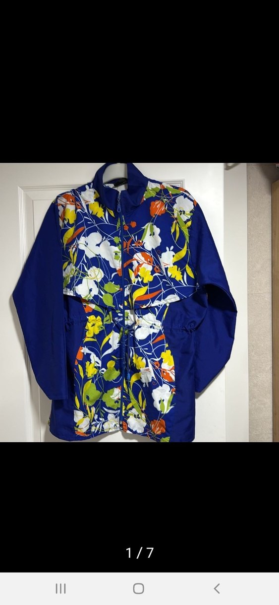 Çiçek Desenli Mavi plaj  kiyafeti - Görsel 2