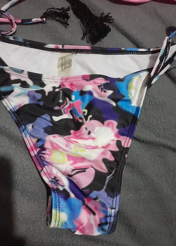 Renkli Tie-Dye Mini Bikini Takımı - Görsel 3