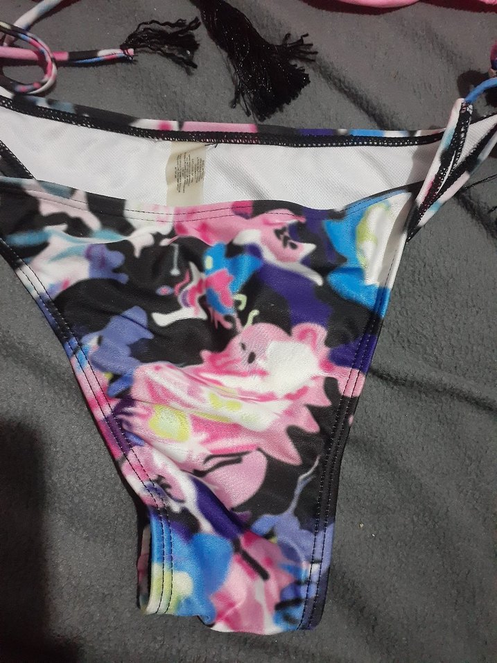 Renkli Tie-Dye Mini Bikini Takımı - Görsel 3