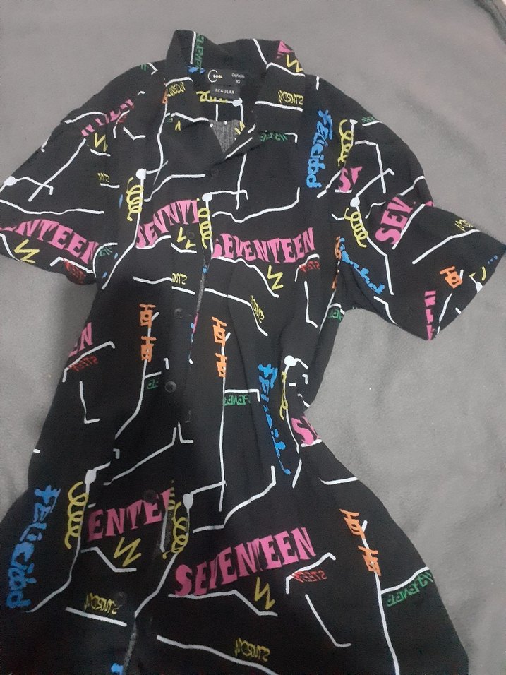 Çok Renkli Baskılı Erkek Kısa Kollu Gömlek - Görsel 4