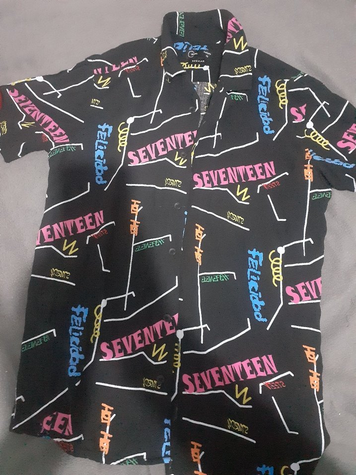 Çok Renkli Baskılı Erkek Kısa Kollu Gömlek - Görsel 3