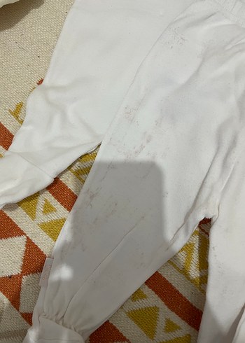 Bebek  Beyaz Pamuklu zıbın alt - Görsel 2