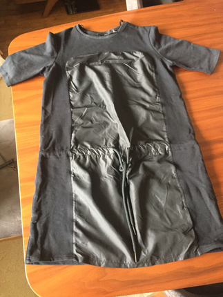 Zara TRF siyah spor tunik elbise