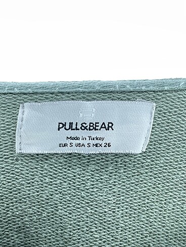 s Beden yeşil Renk Pull and Bear Sweatshirt %70 İndirimli.