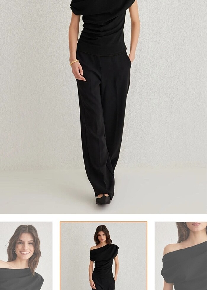 Kayık yaka üst - Görsel 2