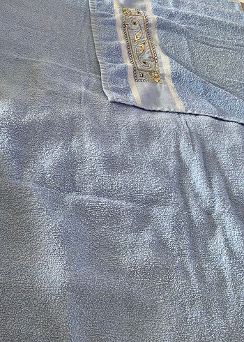 Bohem Tarz Mavi Bornoz - Görsel 4