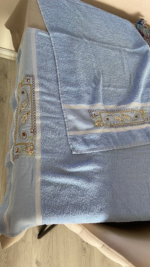 Bohem Tarz Mavi Bornoz - Görsel 3