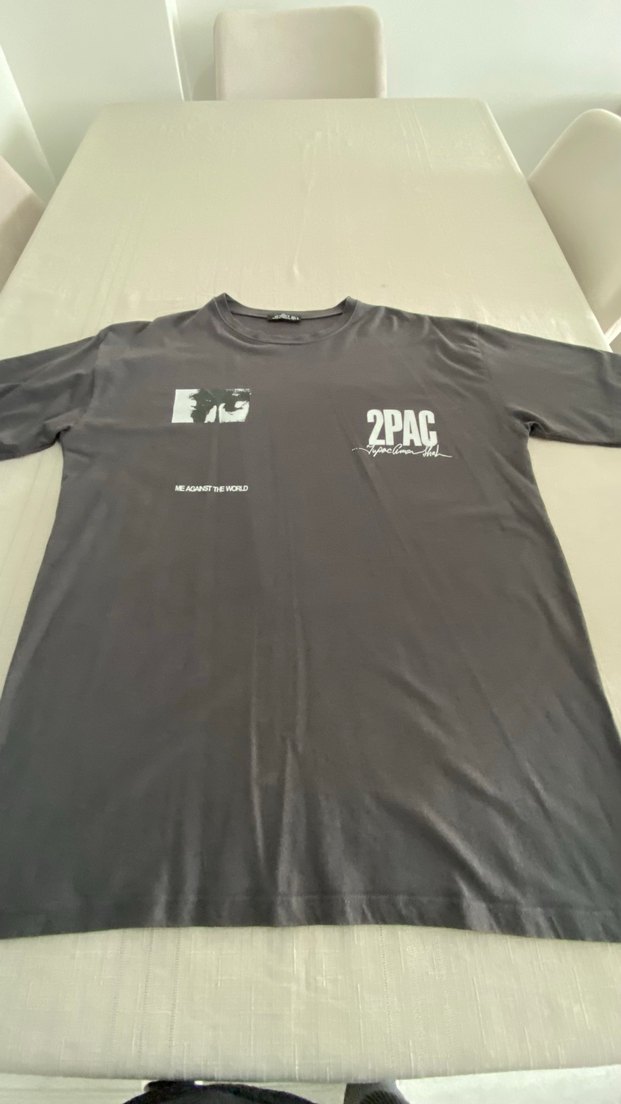 Sokak Stili Siyah Baskılı erkek Tişört - Görsel 3