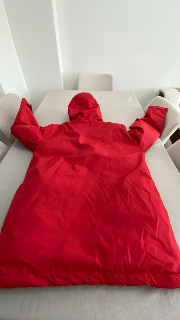 Kırmızı Erkek Uzun Kaban Fermuarlı - Görsel 2