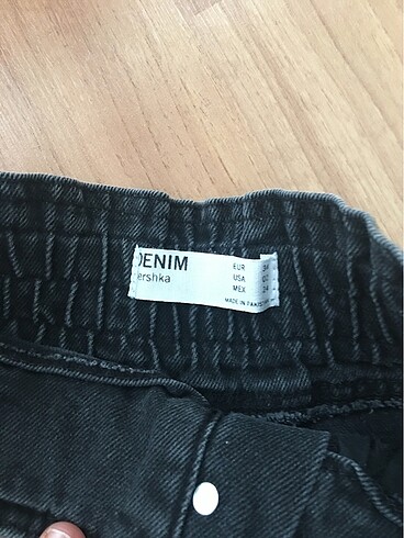xs Beden siyah Renk Bershka 34 beden kot şort