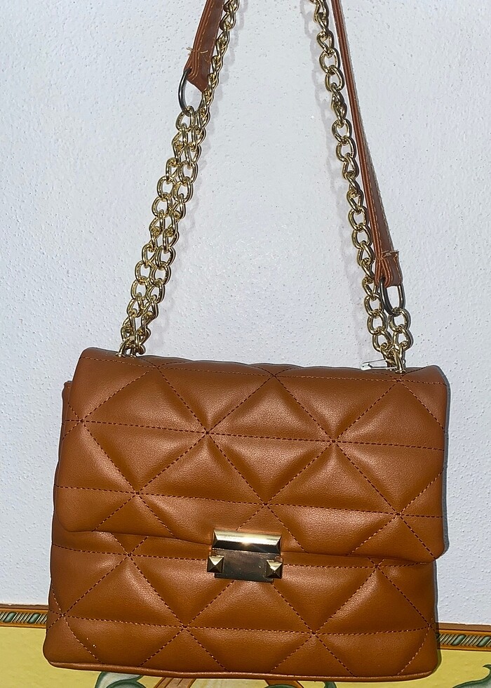 Kahverengi Topuklu Ayakkabı ve Çanta - Görsel 5