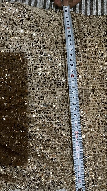 Kruvaze Yaka Pullu Abiye Elbise - Görsel 5