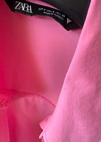 s Beden Zara yepyeni pembe oversize gomlek