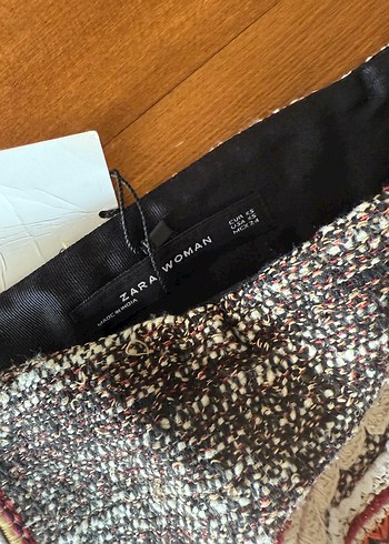 Zara Zara Nakışlı Örgü Bohem Midi Etek