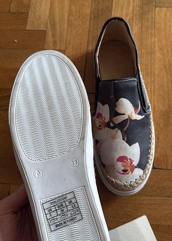 Çiçek Desenli koton kids ayakkabi - Görsel 2