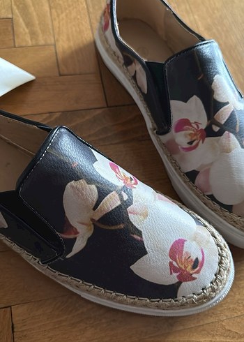 Çiçek Desenli koton kids ayakkabi - Görsel 3