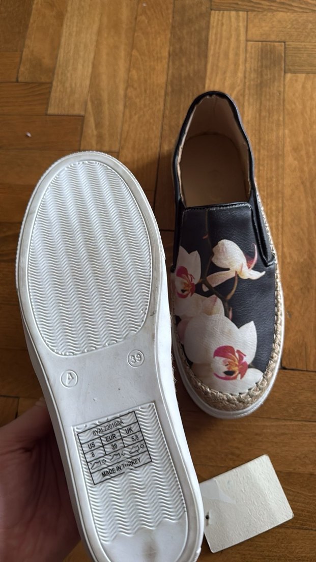 Çiçek Desenli koton kids ayakkabi - Görsel 2