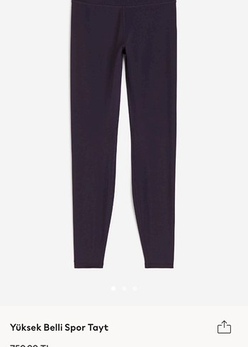 h&m Yüksek Belli Mor Spor tayti