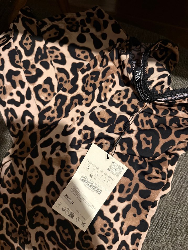Zara Leopar Desenli Flare Pantolon — görsel 2/3