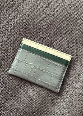 Beden tory burch Gri Deri Kadın Cüzdanı