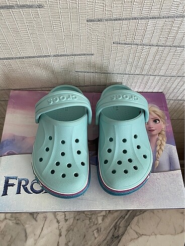 25 Beden turkuaz Renk Orijinal Çocuk Crocs Terlik