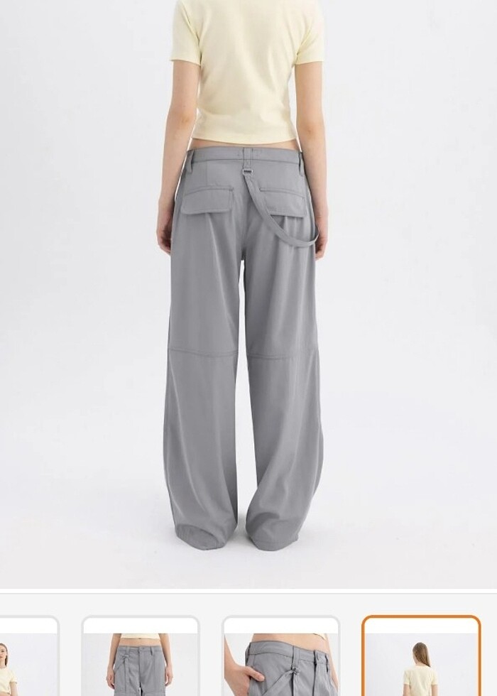 Gri kargo pantolon  - Görsel 3