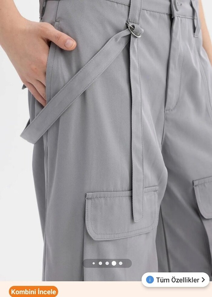 Gri kargo pantolon  - Görsel 4