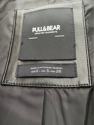 Pull and Bear Pull and bear deri blazer ceket