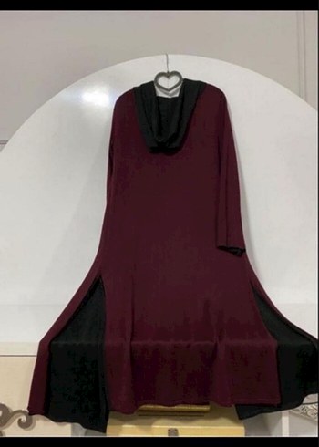 Bordo Uzun Kadın Kaban Siyah Yaka Detaylı - Görsel 6